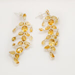 Aretes Largos y Piedras Semipreciosas